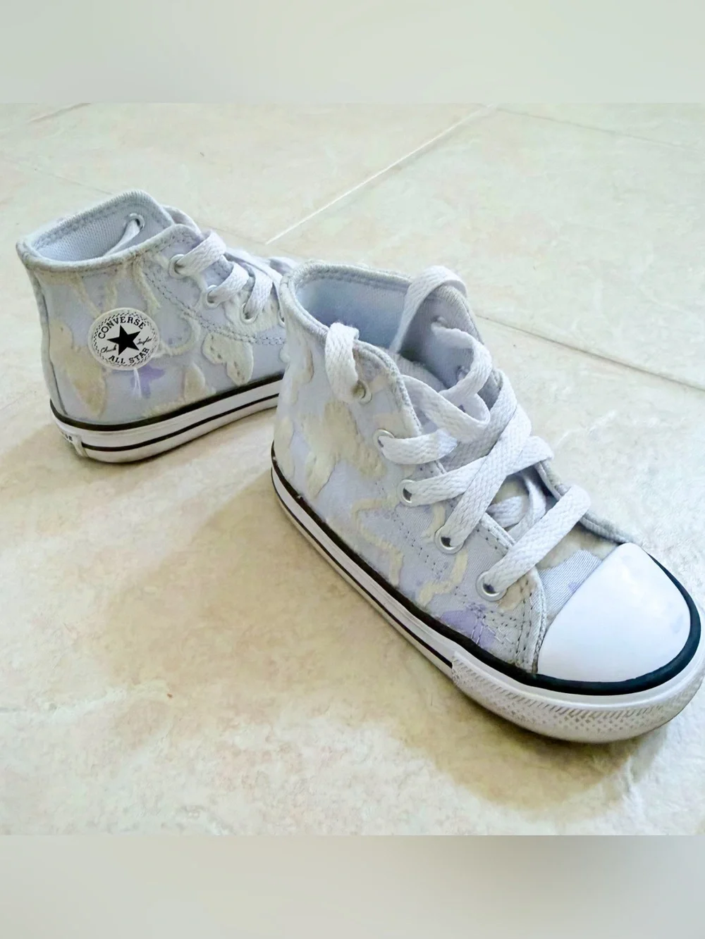 Converse Chuck Taylor All Star High-Top Flocked Butterflies Sneaker Size 7C